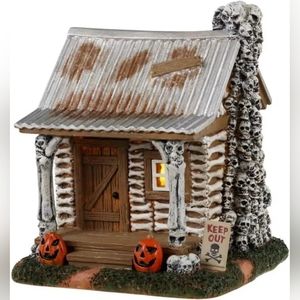Lemax Spooky Town Skelton Cottage Cabin Village House